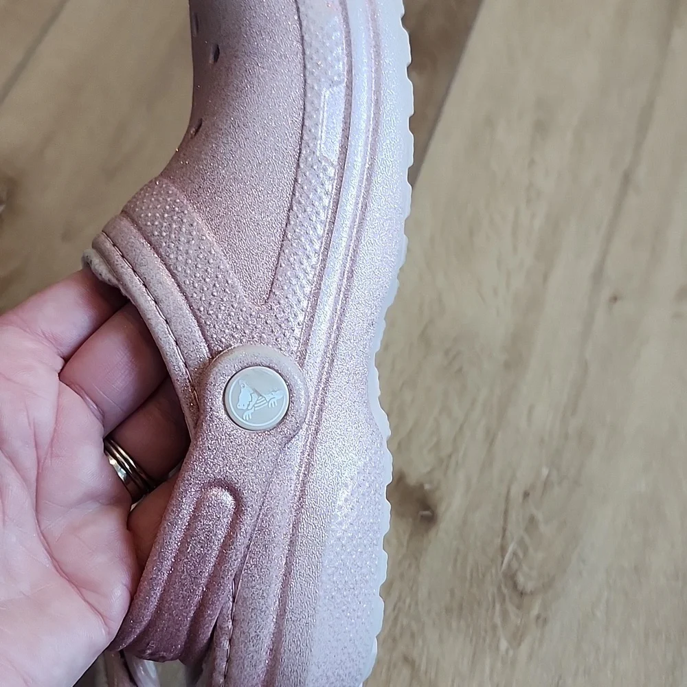 Pink Fur Lined Crocs, J3 - Picture 8 of 9